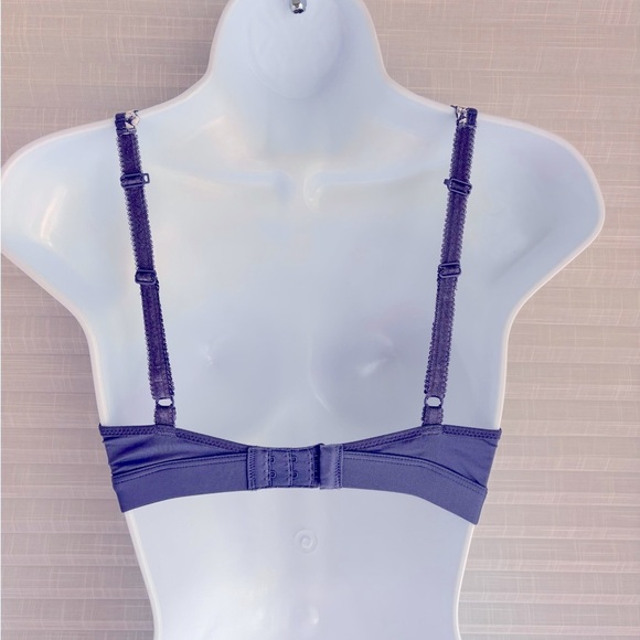 Bralette Sexy Floral Purple White Flowers B-C Cup - Picture 2 of 2